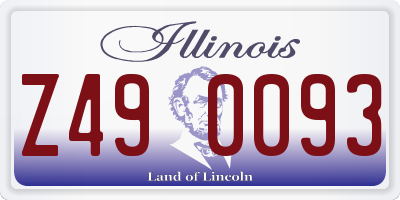 IL license plate Z490093