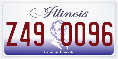 IL license plate Z490096