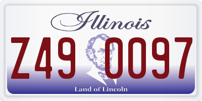 IL license plate Z490097