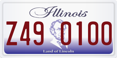 IL license plate Z490100