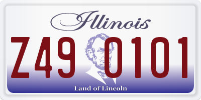 IL license plate Z490101