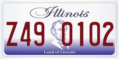 IL license plate Z490102