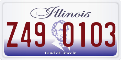 IL license plate Z490103