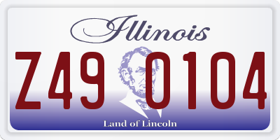 IL license plate Z490104