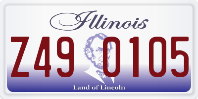 IL license plate Z490105