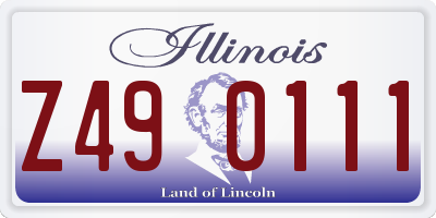 IL license plate Z490111