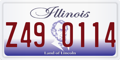 IL license plate Z490114