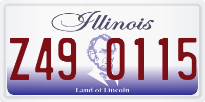 IL license plate Z490115