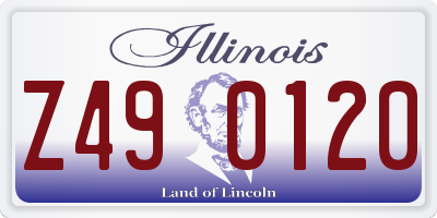 IL license plate Z490120
