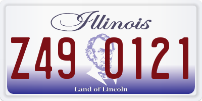 IL license plate Z490121