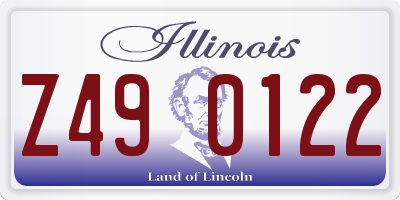 IL license plate Z490122