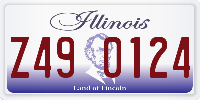 IL license plate Z490124