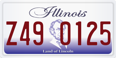 IL license plate Z490125