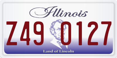 IL license plate Z490127
