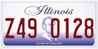 IL license plate Z490128