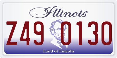 IL license plate Z490130