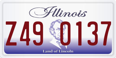 IL license plate Z490137