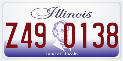 IL license plate Z490138