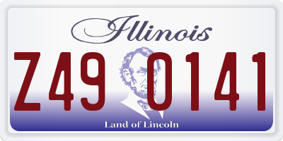 IL license plate Z490141