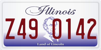 IL license plate Z490142