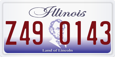 IL license plate Z490143