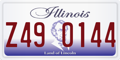 IL license plate Z490144