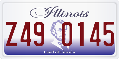 IL license plate Z490145