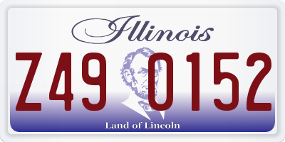 IL license plate Z490152