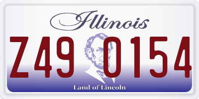 IL license plate Z490154