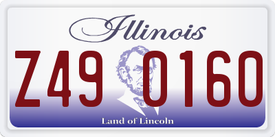 IL license plate Z490160
