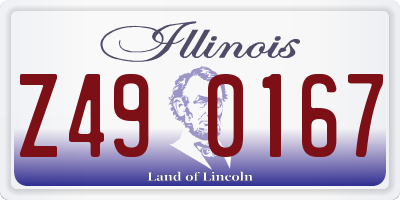 IL license plate Z490167