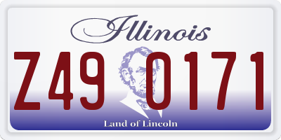 IL license plate Z490171