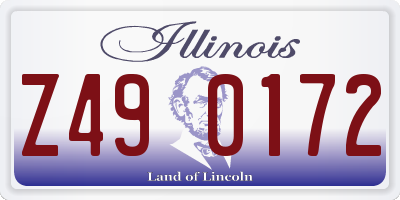 IL license plate Z490172