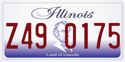 IL license plate Z490175
