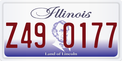IL license plate Z490177