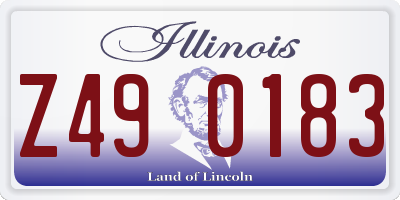 IL license plate Z490183