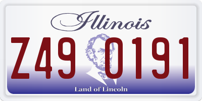 IL license plate Z490191