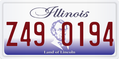 IL license plate Z490194