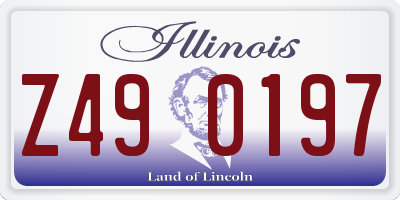 IL license plate Z490197