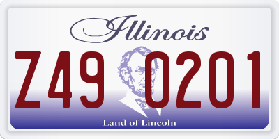 IL license plate Z490201