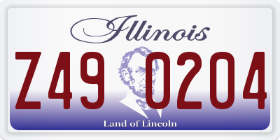 IL license plate Z490204