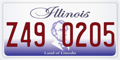IL license plate Z490205