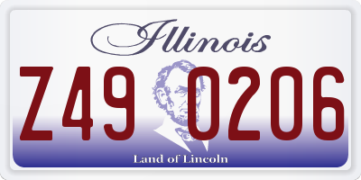 IL license plate Z490206