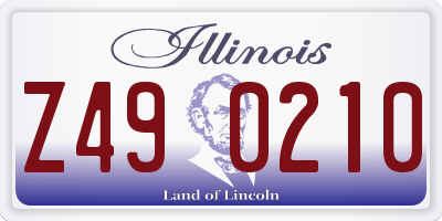 IL license plate Z490210