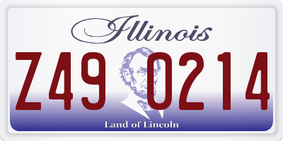 IL license plate Z490214