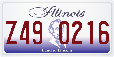 IL license plate Z490216