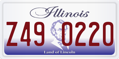IL license plate Z490220