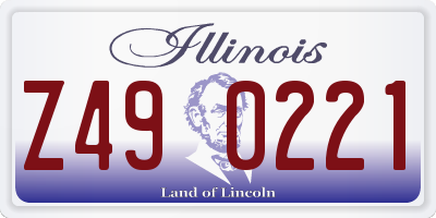 IL license plate Z490221