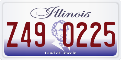 IL license plate Z490225