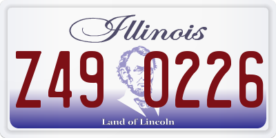 IL license plate Z490226